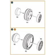   Clear Prop Accessories F-86A wheel set type 1 for CP kits 1:48 (CPA48052)