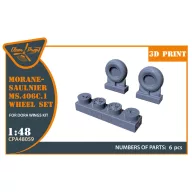   Clear Prop Accessory Morane-Saulnier Wheels set for Dora Wings 1:48 (CPA48059)