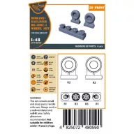   Clear Prop Accessory Morane-Saulnier Wheels set for Dora Wings 1:48 (CPA48059)