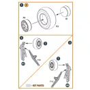 Clear Prop Accessory Morane-Saulnier Wheels set for Dora Wings 1:48 (CPA48059)