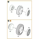 Clear Prop Accessories F-86A wheel set type 2 for CP kits 1:48 (CPA48069)