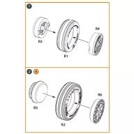   Clear Prop Accessories F-86A wheel set type 2 for CP kits 1:48 (CPA48069)