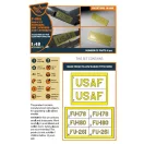 Clear Prop Accessories F-86A pre-cut patterns for numbers and lettering painting mask for CP4825 kit 1:48 (CPA48071)