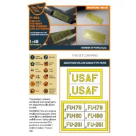   Clear Prop Accessories F-86A pre-cut patterns for numbers and lettering painting mask for CP4825 kit 1:48 (CPA48071)