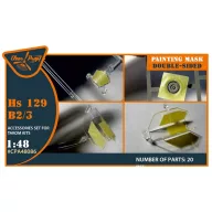   Clear Prop Accessories Hs 129B2/3 double-sided painting mask for Takom kit 1:48 (CPA48086)