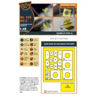   Clear Prop Accessories Hs 129B2/3 double-sided painting mask for Takom kit 1:48 (CPA48086)
