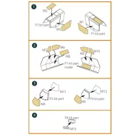   Clear Prop Accessories Hs 129B2/3 double-sided painting mask for Takom kit 1:48 (CPA48086)