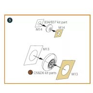   Clear Prop Accessories Hs 129B2/3 double-sided painting mask for Takom kit 1:48 (CPA48086)