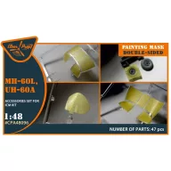   Clear Prop Accessories UH-60A, MH-60L double-sided painting mask for ICM kit 1:48 (CPA48096)