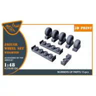   Clear Prop Accessories Jaguar Wheels set (weighted) for Airfix kit 1:48 (CPA48106)