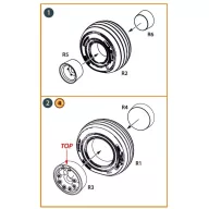   Clear Prop Accessories Jaguar Wheels set (weighted) for Airfix kit 1:48 (CPA48106)