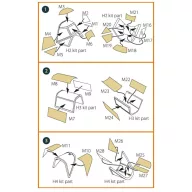   Clear Prop Accessories Bf-109E-1/3/3a double-sided painting mask for Wingsy Kits 1:48 (CPA48107)