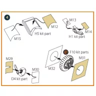   Clear Prop Accessories Bf-109E-1/3/3a double-sided painting mask for Wingsy Kits 1:48 (CPA48107)