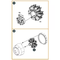   Clear Prop Accessories D3A2 VAL carbureted engine for Wingsy Kits 1:48 (CPA48117)