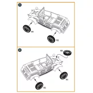   Clear Prop Accessories Kubelwagen type 82 Wheel set 1:48 (CPA48124)
