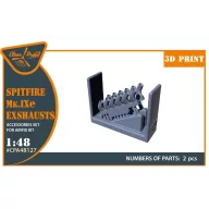   Clear Prop Accessories Spitfire Mk.IXe exhausts for Airfix kit 1:48 (CPA48127)
