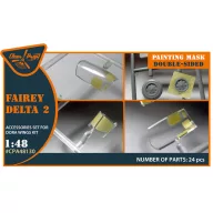   Clear Prop Accessory Fairey Delta 2 double-sided painting mask for Dora Wings 1:48 (CPA48130)