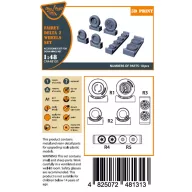   Clear Prop Accessory Fairey Delta 2 Wheels set for Dora Wings kit for Dora Wings 1:48 (CPA48131)