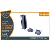   Clear Prop Accessory Fairey Delta 2 Afterburner and Exhaust for Dora Wings 1:48 (CPA48133)