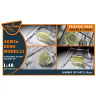   Clear Prop Accessory Zero A6M2b Model 21 double-sided painting mask for Academy 1:48 (CPA48143)