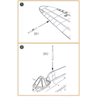   Clear Prop Accessories A5M Claude (early version) brass cast antennas for CP kits CP720016/CP72008 1:72 (CPA72003)