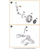  Clear Prop Accessories La-5 (early version) wheel set for CP kit CP72014 1:72 (CPA72013)