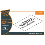   Clear Prop Accessories A5M Claude (early version) vacuum formed canopy for CP kits CP72006/CP72008 1:72 (CPA72022)