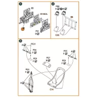   Clear Prop Accessories Hawk H-75 M/N/O PE parts for CP kits CP72021/CP72022/CP72029 1:72 (CPA72045)
