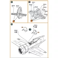   Clear Prop Accessories Hawk H-75 M/N/O PE parts for CP kits CP72021/CP72022/CP72029 1:72 (CPA72045)