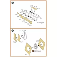   Clear Prop Accessories M6A1 Seiran painting mask for Tamiya kit 60737 1:72 (CPA72062)