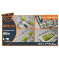   Clear Prop Accessories Mirage 2000C painting mask for Modelsvit kit 72073 1:72 (CPA72066)