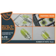   Clear Prop Accessories MiG-23ML, MLD, P, MLAE painting mask for CP kits 1:72 (CPA72077)