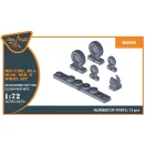 Clear Prop Accessories MiG-23ML, MLD, P, MLAE wheel set 1:72 (CPA72079)