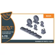   Clear Prop Accessories MiG-23ML, MLD, P, MLAE wheel set 1:72 (CPA72079)
