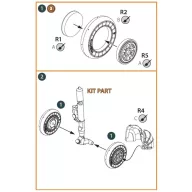  Clear Prop Accessories MiG-23ML, MLD, P, MLAE wheel set 1:72 (CPA72079)