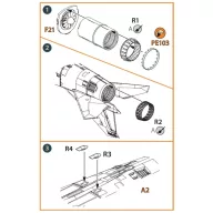   Clear Prop Accessories MiG-23ML, MLD, P, MLAE Exhaust and air scoops for CP kits 1:72 (CPA72080)