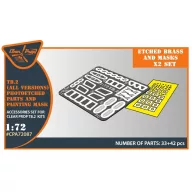   Clear Prop Accessories TB.2 PE parts and painting mask x2 set for CP kits 1:72 (CPA72087)