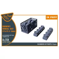   Clear Prop Accessories HMMWV Wheel set 37x12,5 Tires for T-Model kits 1:72 (CPA72092)