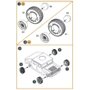 Clear Prop Accessories HMMWV Wheel set 37x12,5 Tires for T-Model kits 1:72 (CPA72092)