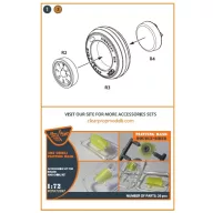   Clear Prop Accessories AMX, AMX-T Ghibli wheel set for Italeri kits 1:72 (CPA72093)