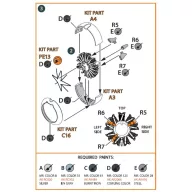  Clear Prop Accessories A5M Claude (all versions) resin engine set for CP kits CP72006/CP72008/CP72009/CP72010 upgrated 1:72 (CPA72094)