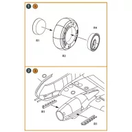   Clear Prop Accessories Me-410 B-1/U2/U4/R4 wheel set and exhausts for Airfix kit 1:72 (CPA72113)