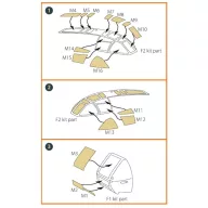   Clear Prop Accessories Me-410 B-1/U2/U4/R4 painting mask for Finemolds kits 1:72 (CPA72115)
