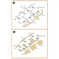   Clear Prop Accessories Mirage 2000D double-sided painting mask for Modelsvit kit 72075 1:72 (CPA72122)
