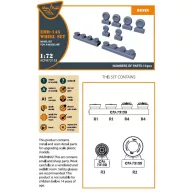   Clear Prop Accessories EMB-145 wheel set for A-model kits 1:72 (CPA72123)