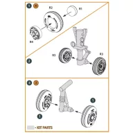   Clear Prop Accessories EMB-145 wheel set for A-model kits 1:72 (CPA72123)
