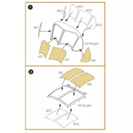   Clear Prop Accessories OV-1B Mohawk Pilot School painting mask for CP kit CP72038 1:72 (CPA72128)
