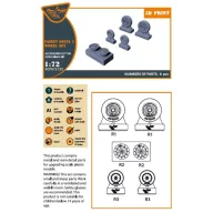   Clear Prop Accessories Fairey Delta 2 wheel set for Dora Wings kit 1:72 (CPA72133)