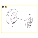 Clear Prop Accessories Fairey Delta 2 wheel set for Dora Wings kit 1:72 (CPA72133)