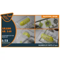   Clear Prop Accessories Arado Ar-240 painting mask for REVELL kit 1:72 (CPA72137)